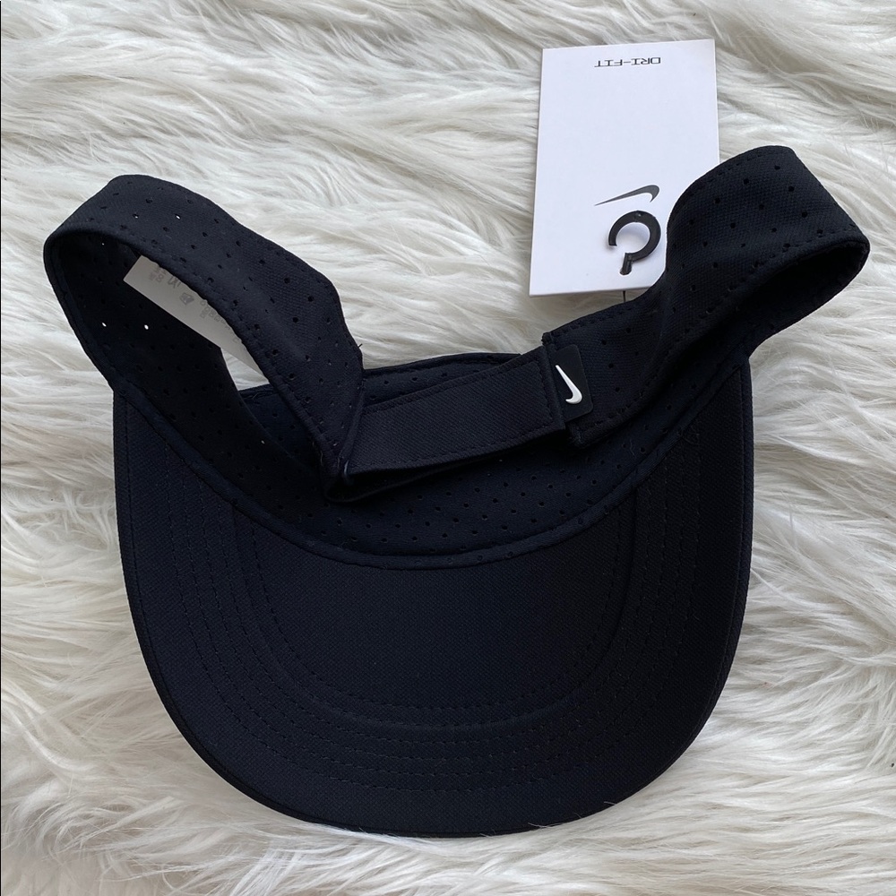 Nike | Black Visor with White Swoosh - Picture 8 of 8